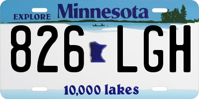 MN license plate 826LGH