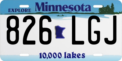 MN license plate 826LGJ