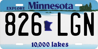 MN license plate 826LGN