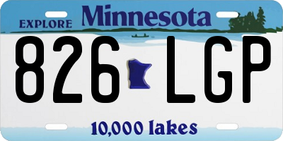 MN license plate 826LGP