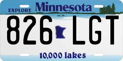 MN license plate 826LGT