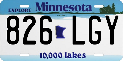 MN license plate 826LGY