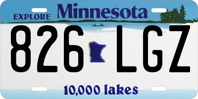 MN license plate 826LGZ