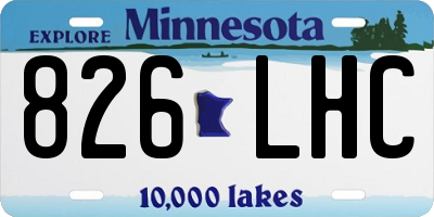 MN license plate 826LHC