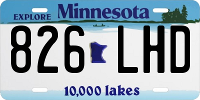 MN license plate 826LHD