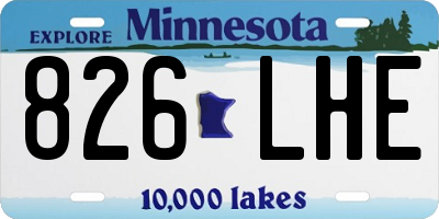 MN license plate 826LHE