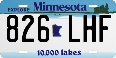 MN license plate 826LHF