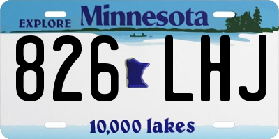 MN license plate 826LHJ