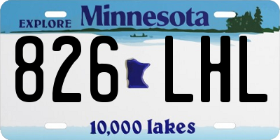 MN license plate 826LHL