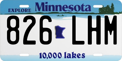 MN license plate 826LHM