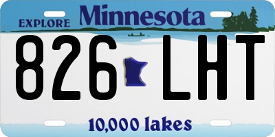 MN license plate 826LHT