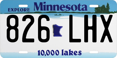 MN license plate 826LHX