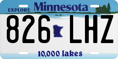MN license plate 826LHZ