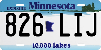 MN license plate 826LIJ