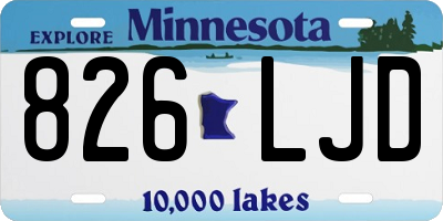 MN license plate 826LJD