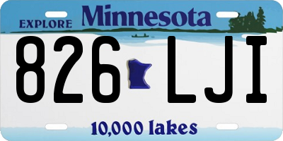 MN license plate 826LJI