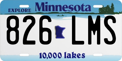 MN license plate 826LMS