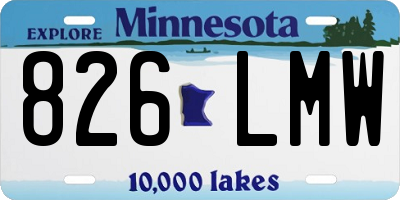 MN license plate 826LMW