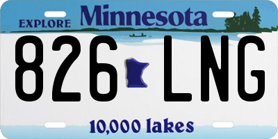 MN license plate 826LNG