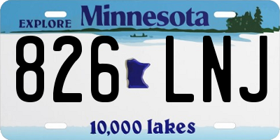 MN license plate 826LNJ