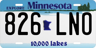 MN license plate 826LNO