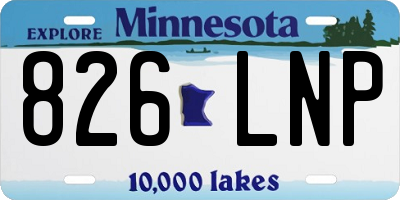 MN license plate 826LNP