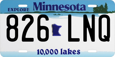 MN license plate 826LNQ