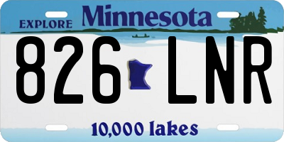 MN license plate 826LNR