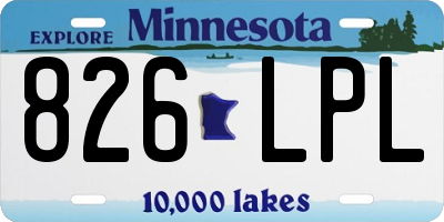 MN license plate 826LPL