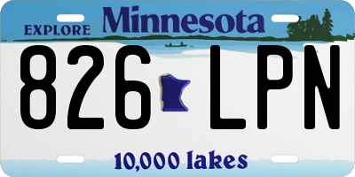 MN license plate 826LPN