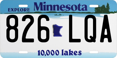 MN license plate 826LQA