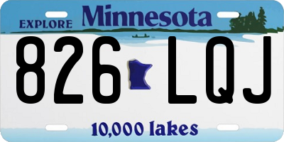 MN license plate 826LQJ