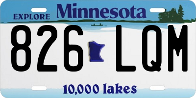 MN license plate 826LQM