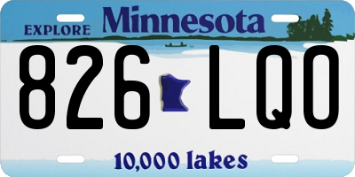 MN license plate 826LQO