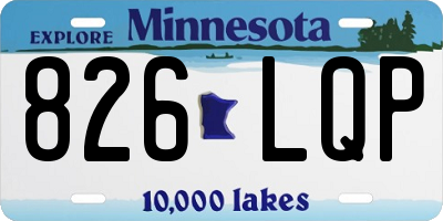 MN license plate 826LQP