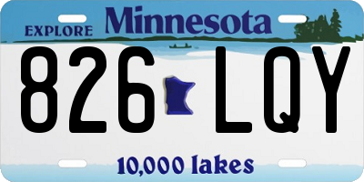 MN license plate 826LQY
