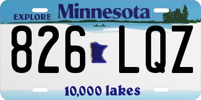 MN license plate 826LQZ