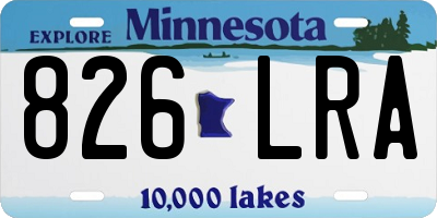 MN license plate 826LRA