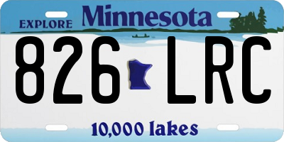 MN license plate 826LRC