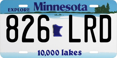 MN license plate 826LRD