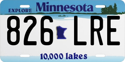 MN license plate 826LRE