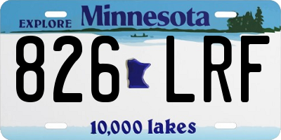 MN license plate 826LRF