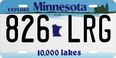 MN license plate 826LRG