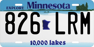 MN license plate 826LRM