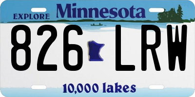 MN license plate 826LRW