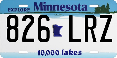 MN license plate 826LRZ