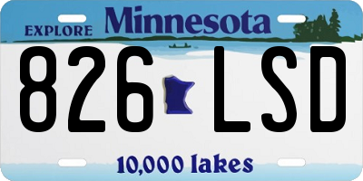 MN license plate 826LSD