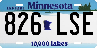 MN license plate 826LSE