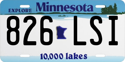 MN license plate 826LSI