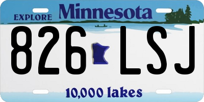 MN license plate 826LSJ